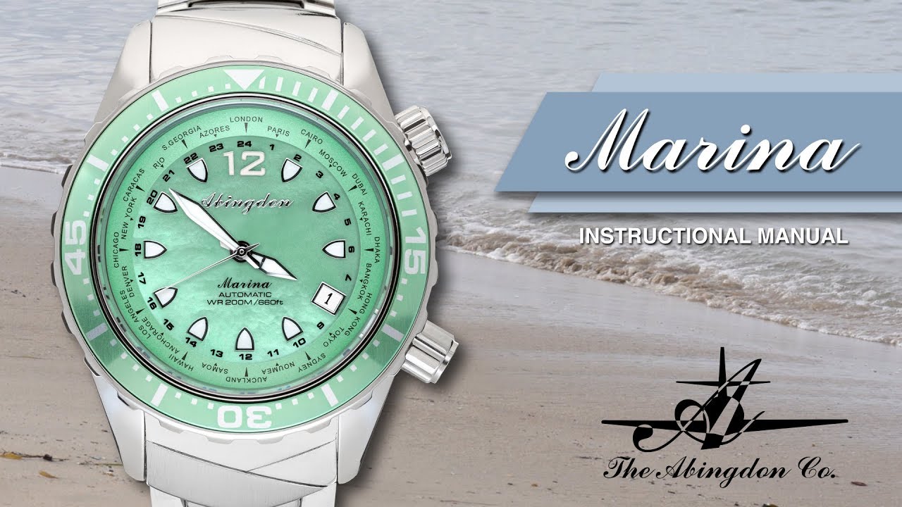 Abingdon Co. Image Displays a Marina watch instruction manual 