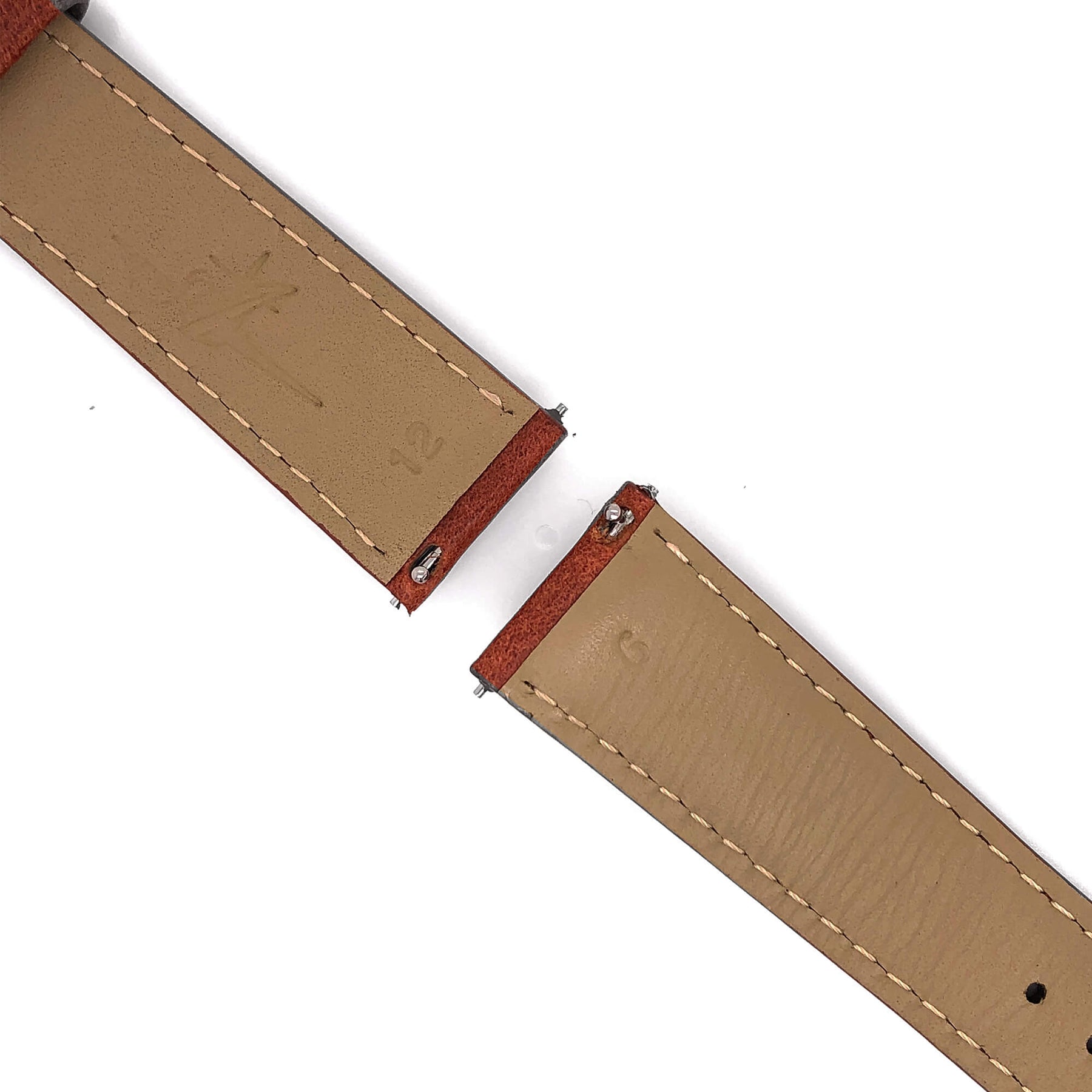 BAND – 20mm Oil Tan Leather Matching Stitch - The Abingdon Co., aviation, dive, tactical watches for women