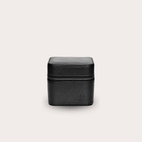 Watch and Jewelry Travel Case - Genuine Leather - Obsedian Black