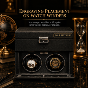 Automatic Watch Winder - Luxury Watch Winder Box (Ebony Black)