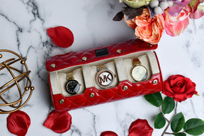 Women's Scarlet Red 3-Watch Case