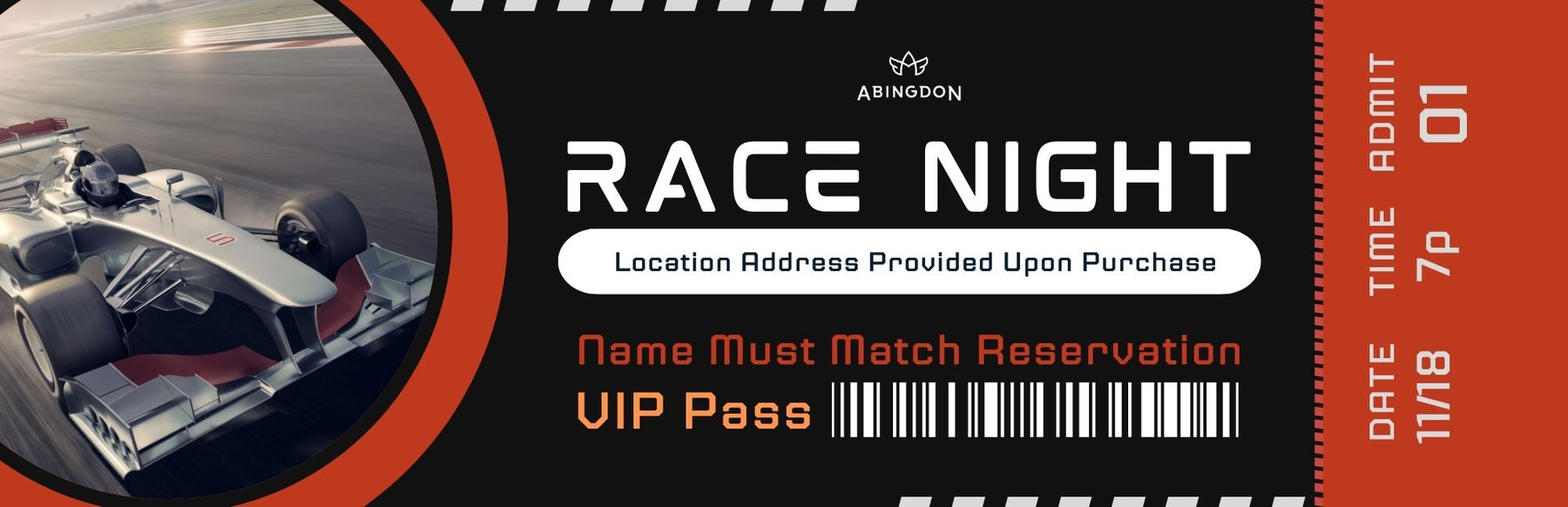 RACE NIGHT TICKET - The Abingdon Co.