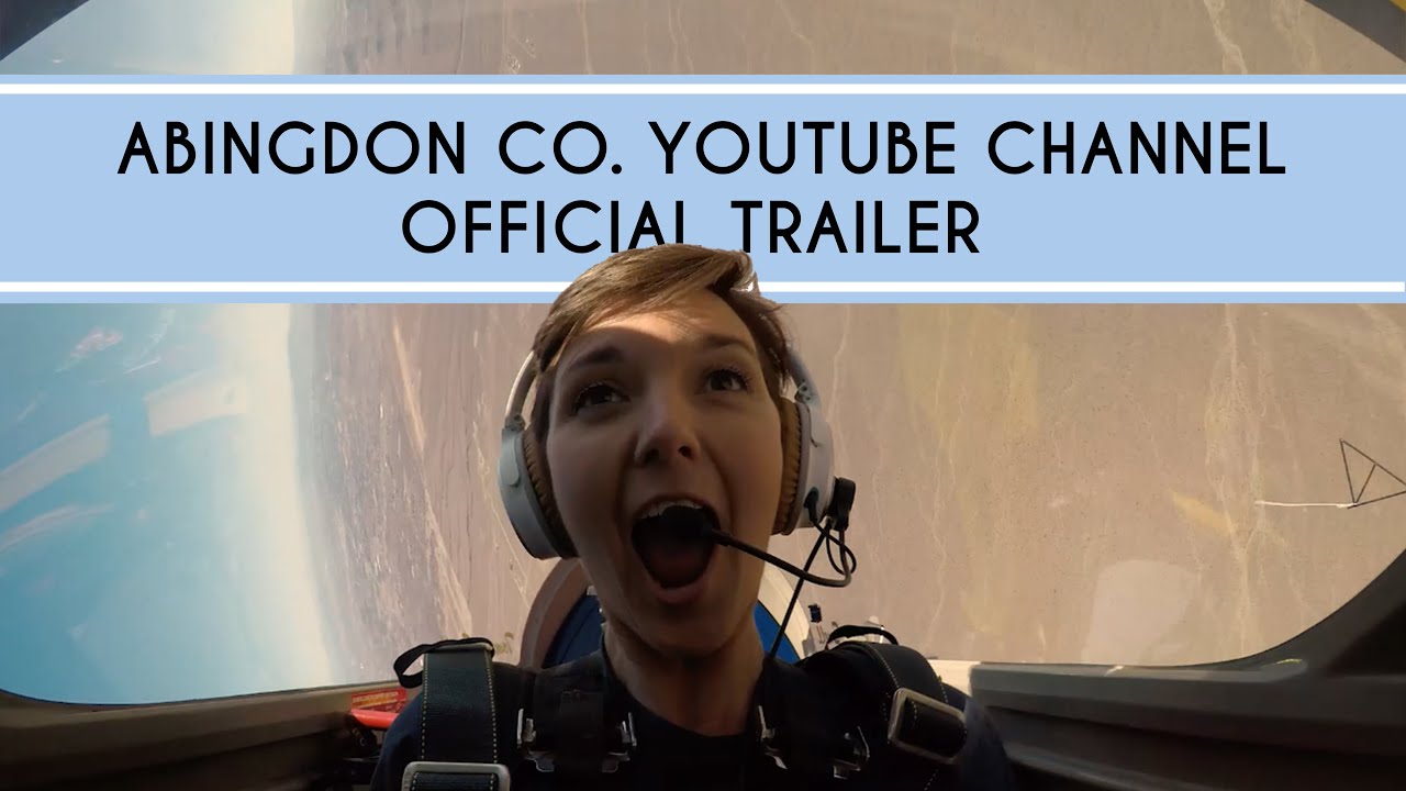Abingdon Co. Image Displays Abingdon Mullen in an aircraft with her mouth wide open in excitement while piloting the aircraft midair